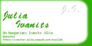 julia ivanits business card